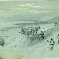 Workmen Digging the Railroad Bed