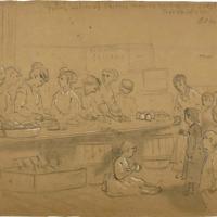 Young Ladies of Chicago Making Sandwiches for the Poor Children