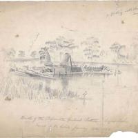 Wreck of the Confederate Gunboat Cotton at Bayou Teche, Louisiana