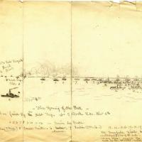 Opening of the Ball: First Gun Fired by a Rebel Tug at Five O’clock