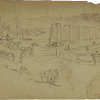 Burnside's Troops Crossing into Virginia