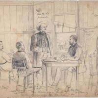 Brigadier General Rosecrans and Staff at Headquarters in Clarksburg