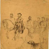 General Asboth and Staff on Horseback