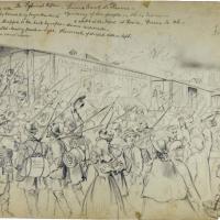 Squirrel Rifles: Sketch at the Depot in Xenia, Ohio