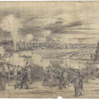 Siege of Petersburg: Shelling the Town from Captain Roemer’s Battalion